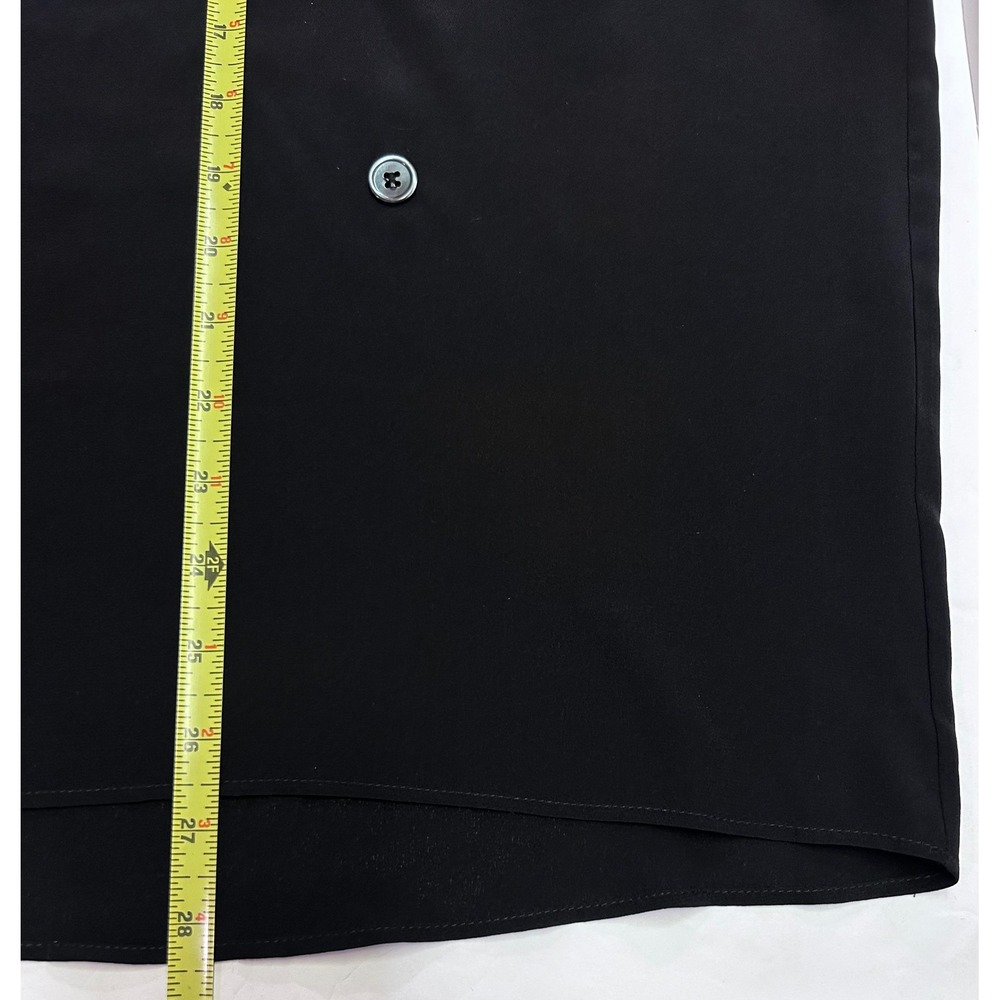 TWP Midnight Satin Sheets Blouse Black 100% Silk Oversized Button Down XS/S - Picture 14 of 15
